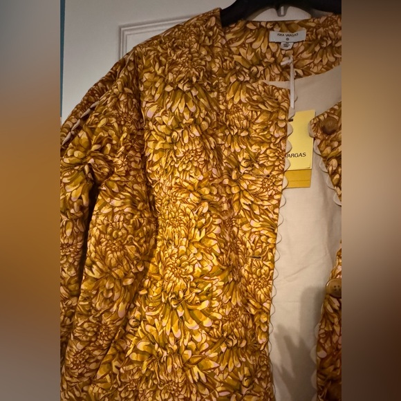 NWT Kika Vargas /Target Jacket
Yellow Floral Print Collarless
Slit Pockets - Picture 3 of 11